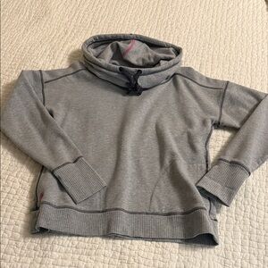 Athleta Gray Hoodie with Pink Stitching